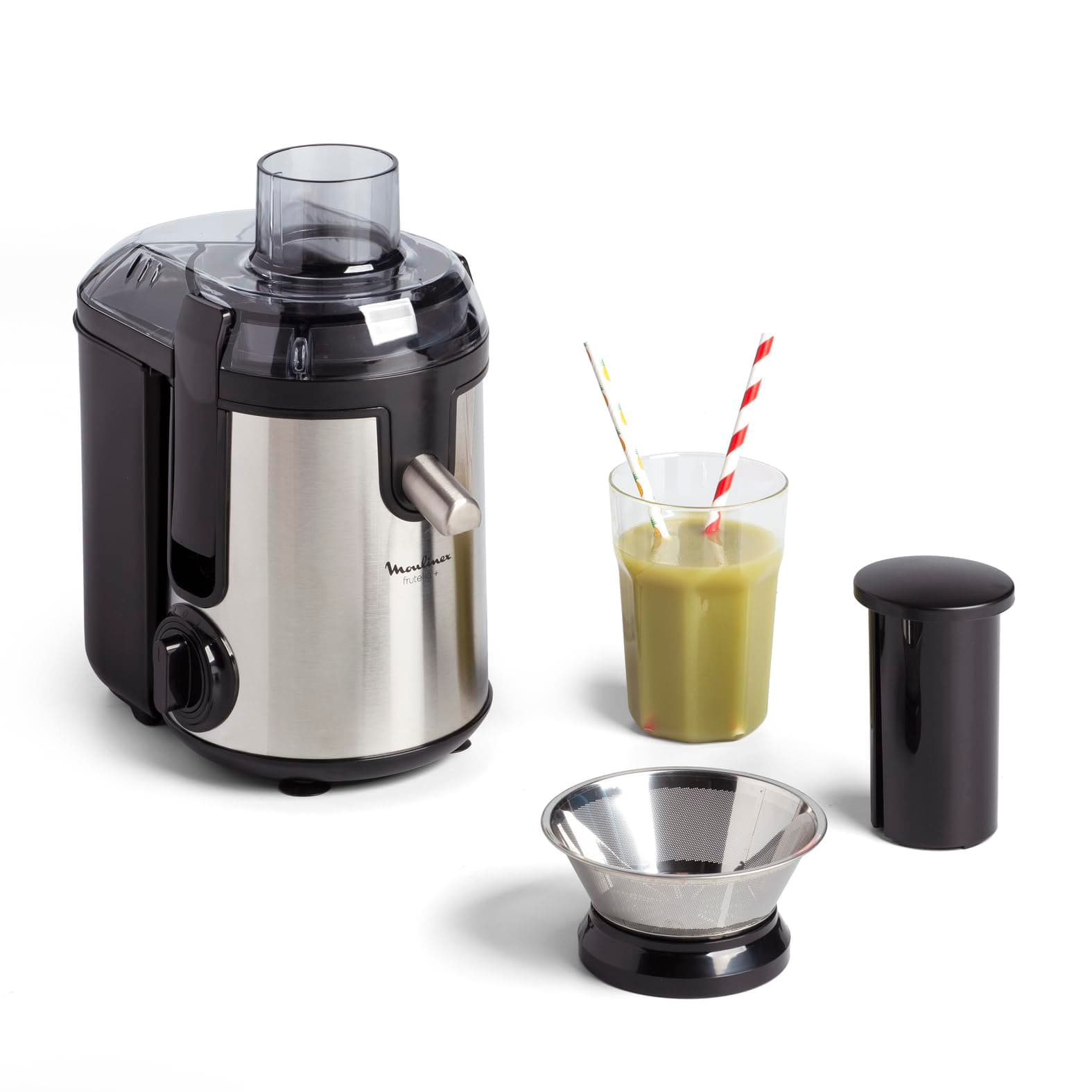 Moulinex Frutelia + Moulinex Juice Extractor, 400 W, 2 Speeds +‏ Pulse, Compact Juicer, 950 ml Pulp Collector, Drip Free System, Dishwasher Safe JU420D10 - Image 1