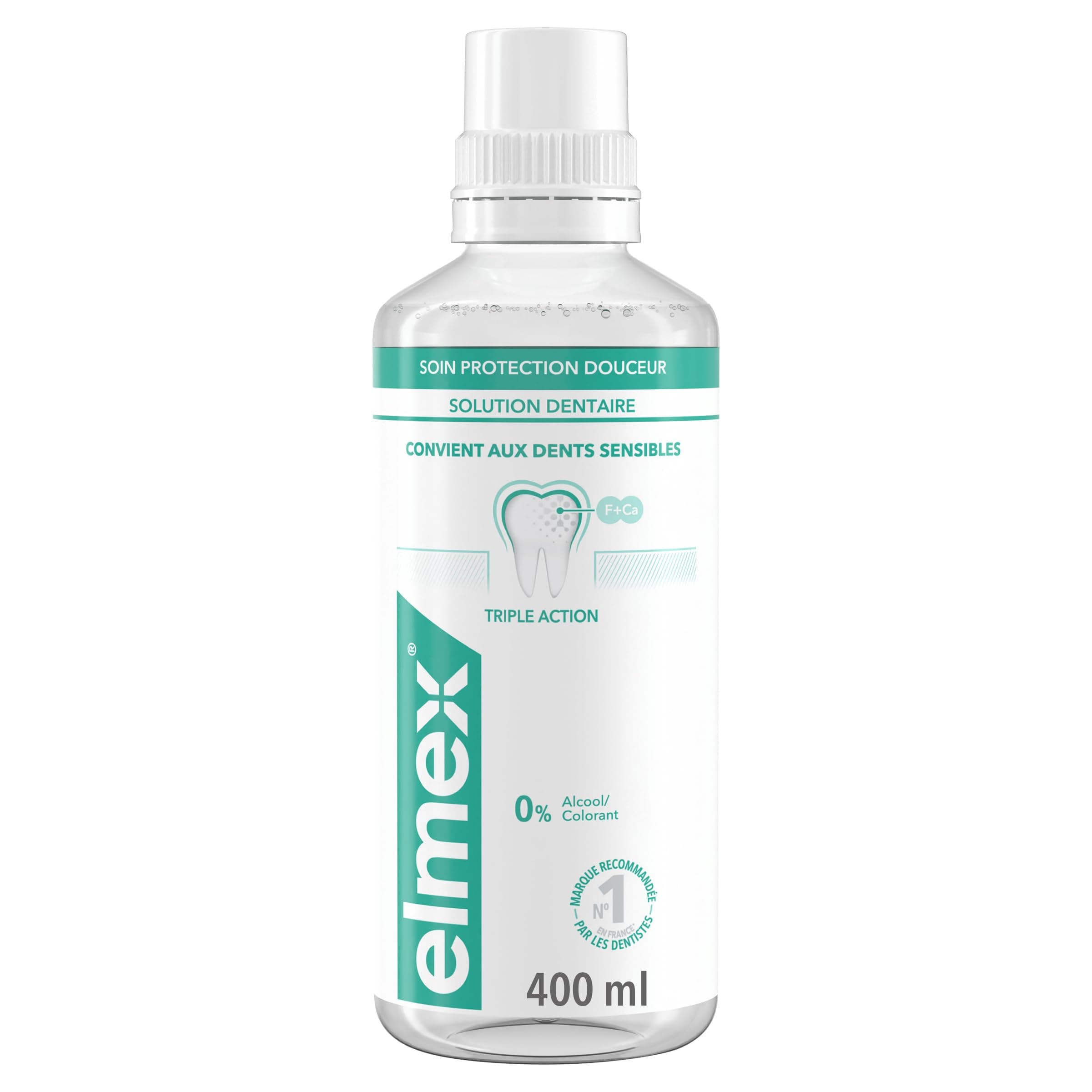 ELMEX - Bain de bouche Soin Protection Douceur - Triple action pour dents sensibles et protection caries - Sans alcool - Goût menthe - 400ml - Image 5