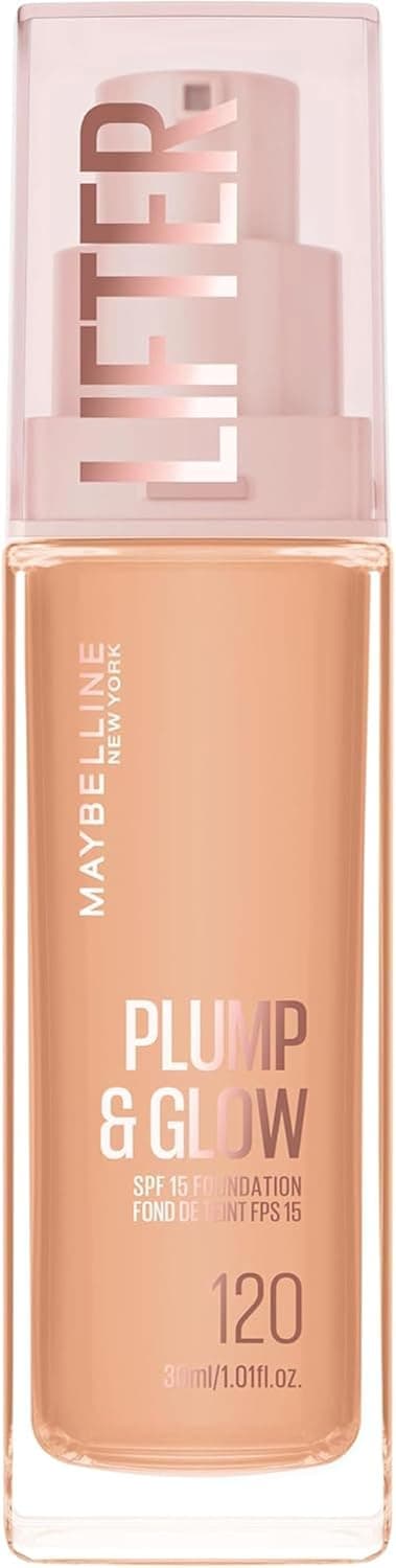 Maybelline New York Lifter Plump & Glow - Foundation - Plumps & Brightens Instantly - Even, Lifted & Radiant Finish - Shade 120 - 30ml - Image 1