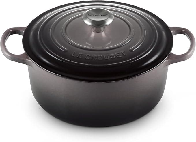 LE CREUSET Signature 0024147267492 Casserole Dish Round Cast Iron Flint 26 cm - Image 1