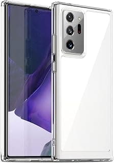Coque pour Samsung Galaxy Note 20 Ultra 5G, Housse de Protection Antichoc, Anti-Jaunissemente, Anti-Rayures, Case Arrière Rigide en PC, Étui TPU Ultra-Mince, Transparente