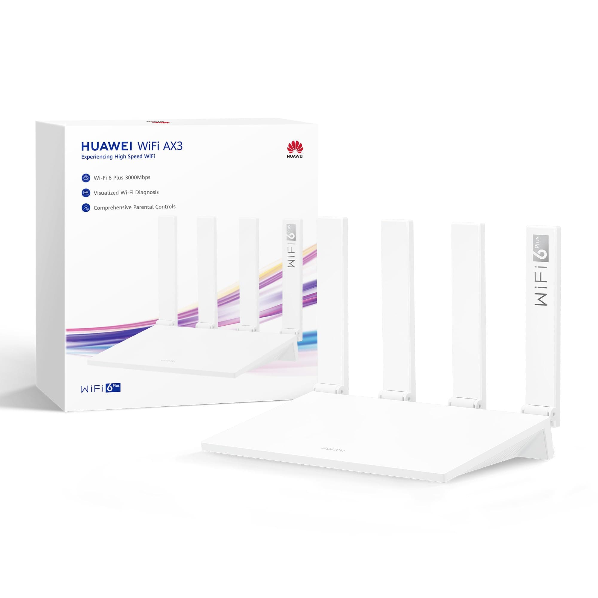 HUAWEI WiFi AX3 New 128MB+128MB, Wireless Gigabit Dual-Band Router, 4 Autoadaptive WAN/LAN GE Ports, WiFi Amplifier