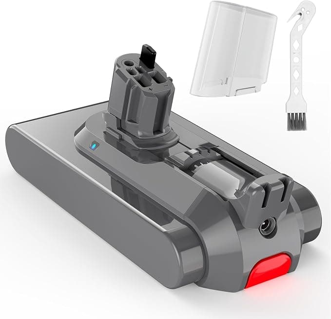 V11 25.2V 3900mAh Li-ion Replacement Battery for Dyson 11 (Button Type) Absolute Fluffy V15 Detect Cordless Vacuum Cleaner with 1 Lid + 1 Brush (Not Suitable for Screwable Style) - Image 1
