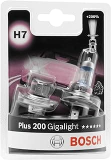 Bosch Bosch H7 Plus 200 Gigalight Ampoule de Phare Halogène, 12 V 55 W, Faisceau Lumineux 200% plus Long - Culot PX26d - Pack de 2 Ampoules de Rechange pour Voiture