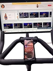 S&BL PELOGADGET® Peloton Plus Exercise Bike Phone & Tablet Holder | Non-Slip Steel Tray for iPhone, iPad Mini, iPad Pro and iPad Air | Heavy Duty Peloton Bike Accessory for