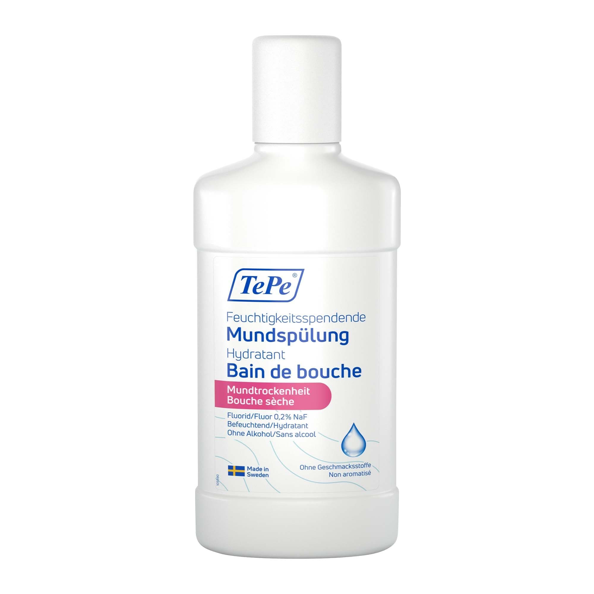 Bain de bouche hydratant TePe bouche sèche, bain de bouche au fluor non aromatisé qui soulage la sensation de bouche sèche - Image 9