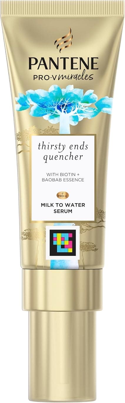 Pantene Pantene Hydra Day Hair Serum for Dry Damaged Hair, Leave-In Treatment, 70 ml, Milk-Water Serum, Thirst Quencher with Biotin and Baobab Essence, Leave-In Conditioner