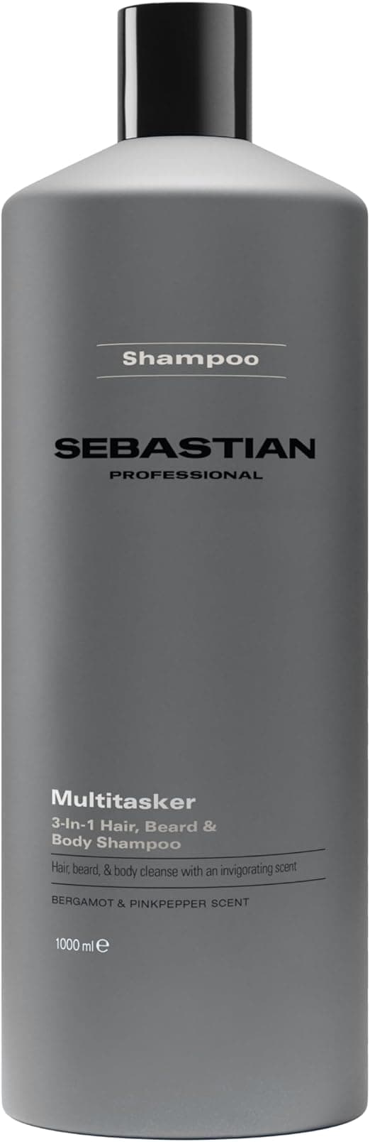 Sebastian Professional Multitasker 3-in-1 Shampoo for Hair + Body + Beard