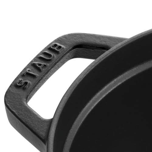 STAUB Enamelled Cast Iron Casserole Dish with Lid, Suitable for All Heat Sources Including Induction, 6 to 7 People, Oval, 33 cm, 6.70 L, 8.2 kg, Matte Black - Image 3