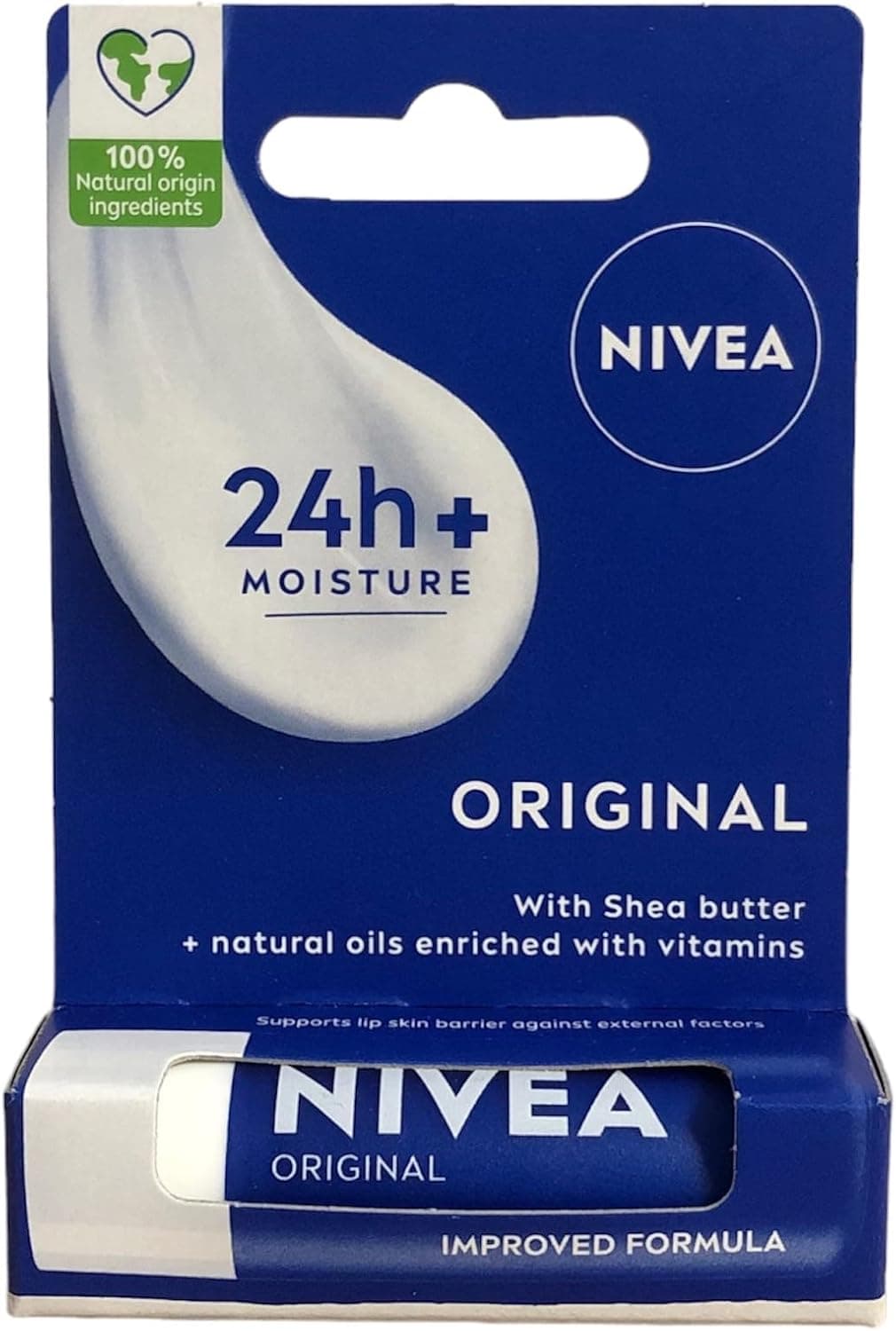 NIVEA NIVEA Baume à lèvres Original Care 5 ml, Nourrissant, Hydratant, Blanc, Sans alcool, Naturelle, 5 g