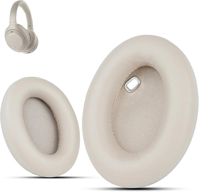 Krone Kalpasmos -Professional Replacement Ear Pads for Sony WH-1000XM4 Noise Cancelling Supra-Ear Headphones, Soft Protein Leather and Insulation Foam (Gold) - Image 1