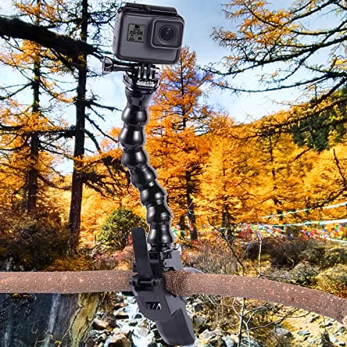 Suptig Flexible Jaws - Gooseneck Mount for GoPro Hero 13/Hero 12/Hero 11/Hero 10/9/8/7/6/5/4 Session Hero 3+ Hero 3, DJI osmo, Akaso, Insta 360, Arlo Pro Arlo Go - Image 5