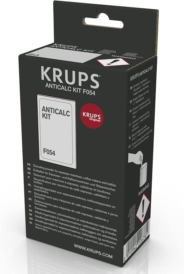 Krups F054001B Descaler Sachets + Tester Stick for Nespresso Machines, Dolce Gusto, Full Auto, Espresso, Kettles F054001B, White - Image 1