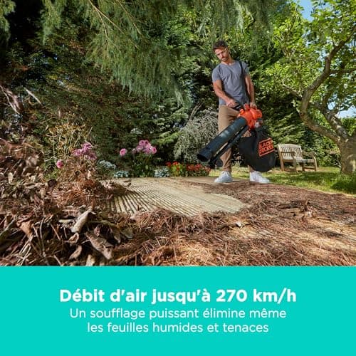 BLACK+DECKER - 36V Cordless Leaf Blower, Vacuum & Leaf Grinder, 45L Collection Bag, 2.5Ah Lithium Battery, BCBLV3625L1-QW - Image 3