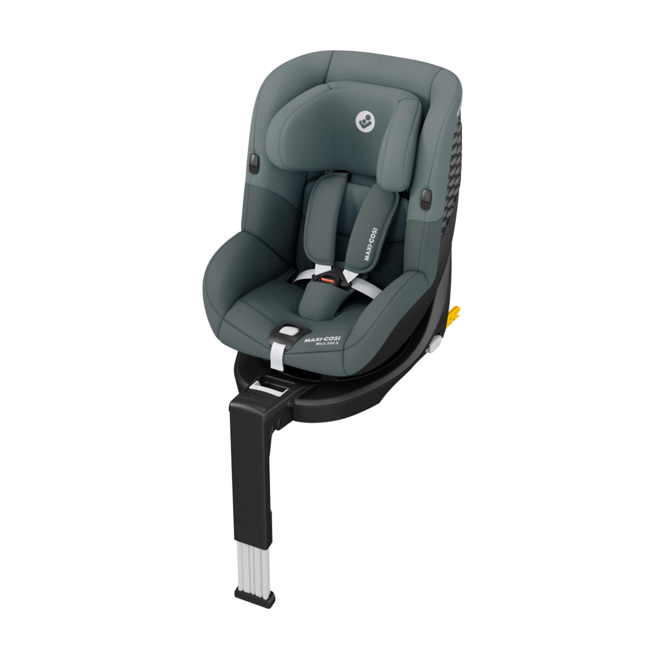 Maxi-Cosi Mica 360 S, i-Size Baby Car Seat, 3 Months to 4 Years (61-105 cm), Isofix 360 Swivel Car Seat, FlexiSpin Rotation, 5 Tilts, G-CELL Protection, Easy-in Harness, Tonal Graphite - Image 1