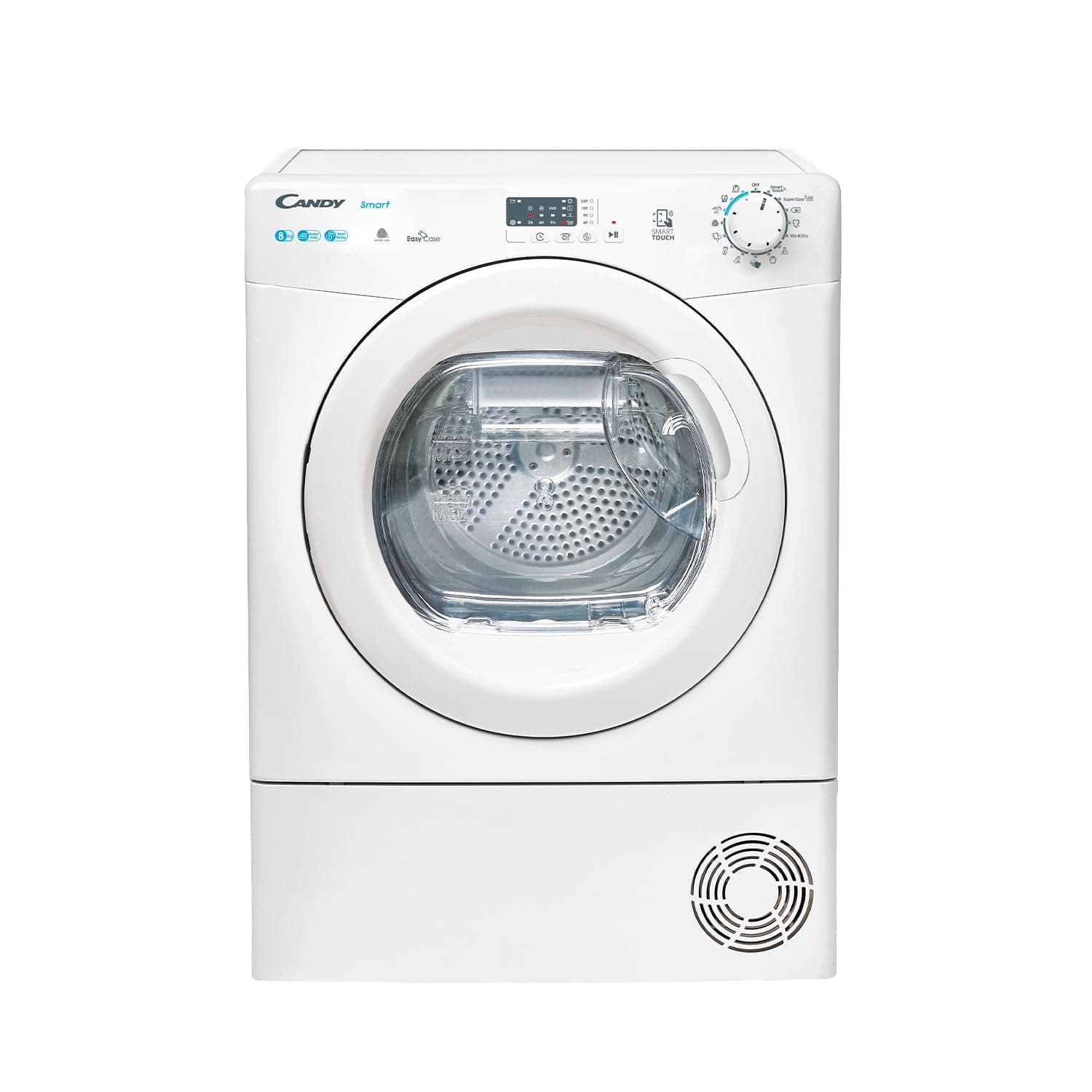 Candy CANDY - Heat Pump Tumble Dryer - Load Capacity 8 kg - Energy Class E - NFC Connectivity, Delayed Start, Easy Case Water Tray - White - 85 x 59.7 x 58.5 cm - Model CSE H8A1LE-S