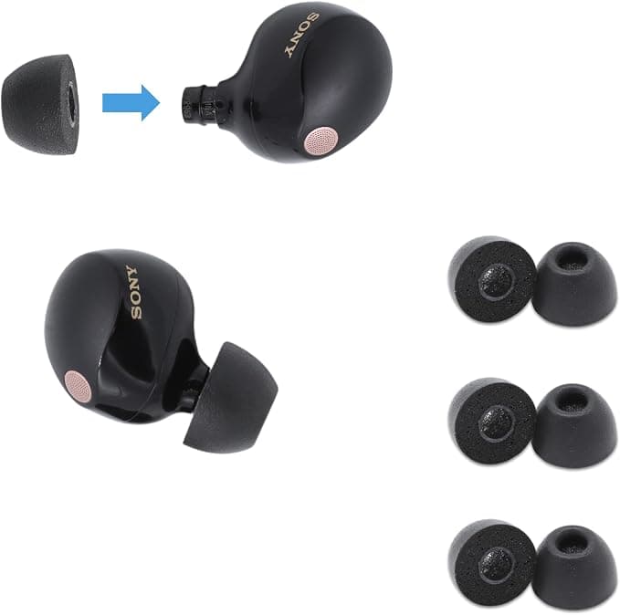 Comply TrueGrip Pro Memory Foam Ear Tips for Sony True Wireless Earphones - Made from Comfortable Memory Foam for a Secure Fit (Medium) - Image 1