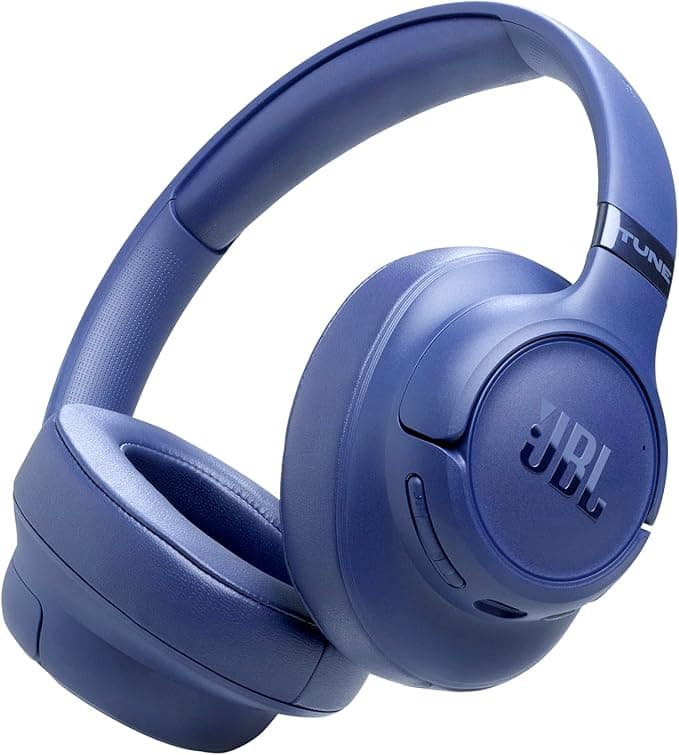JBL Tune 780 NC Wireless Supra-Ear Headphones, Up to 76 Hours Battery Life, Adaptive Noise Reduction, Smart Ambient, Google Fast Pair, Microsoft Swift Pair, Blue