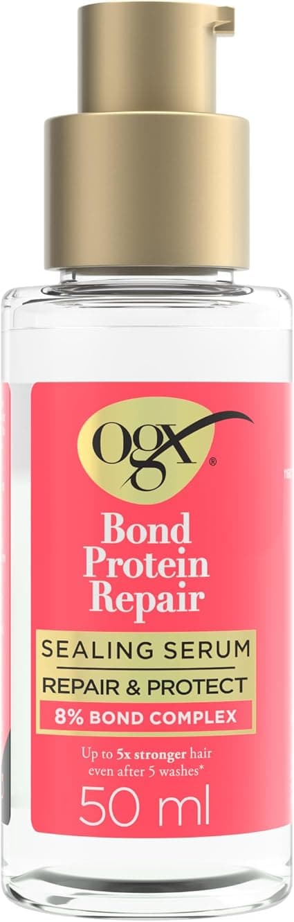 OGX Bond Protein Repair Sealing Serum 50 ml - Repair Serum for Dry and Damaged Hair, Anti-Frizz, Strengthens and Smooths Without Weighing Down - Leave-In Care for Softer, Smooth and Resistant Hair - Image 1