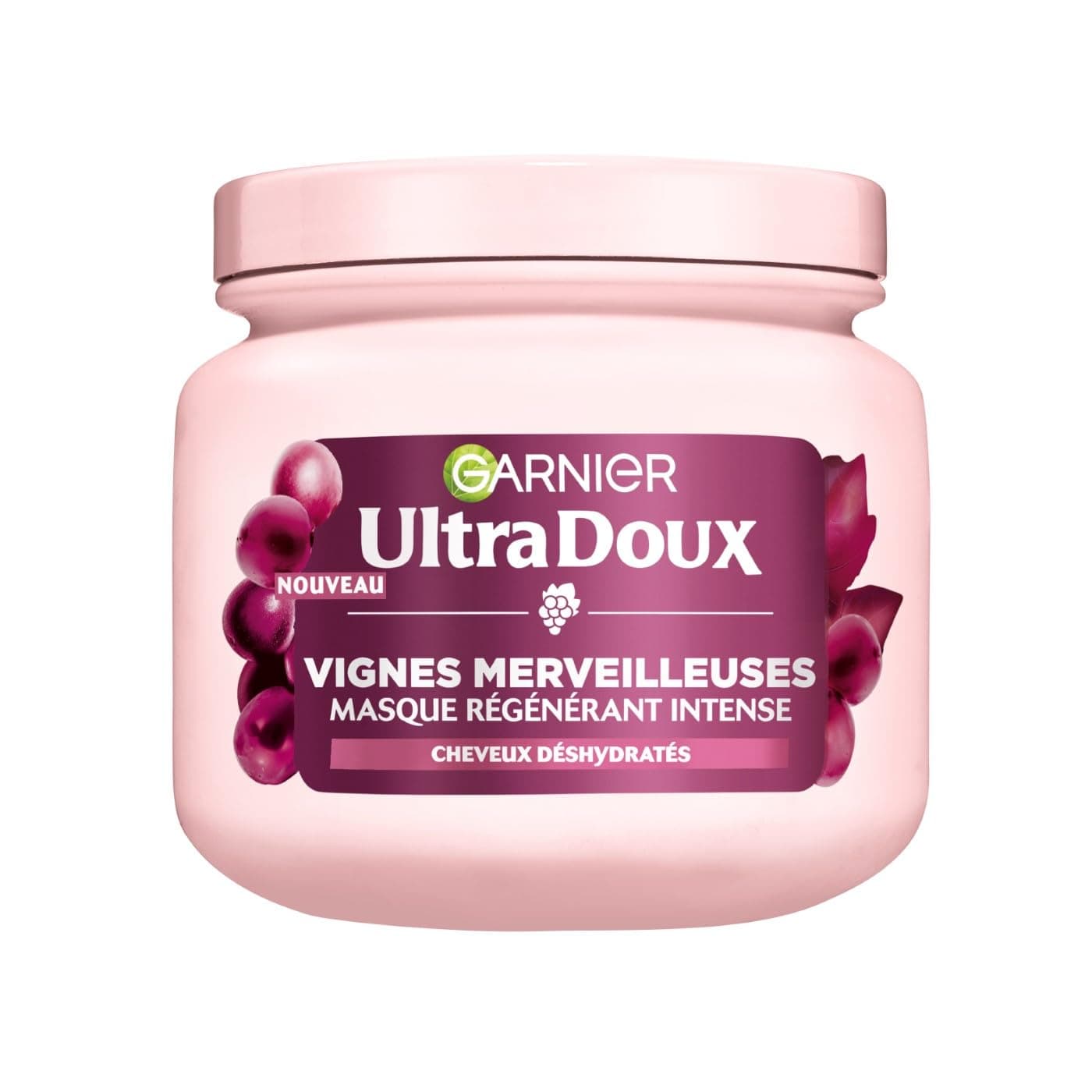 Garnier Ultra Doux Vignes Merveilleuses for Dehydrated Hair - Intense Regenerating Moisturizing Hair Mask - With Grapeseed Oil - 340ml - Men & Women - Image 1