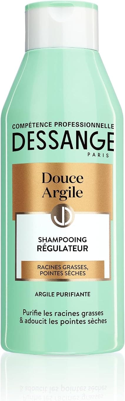 Dessange - Gentle Clay Regulating Shampoo - Enriched with Purifying Clay - Purifies Roots & Softens Ends - For Oily Roots, Dry Ends - 250 ml - Image 1