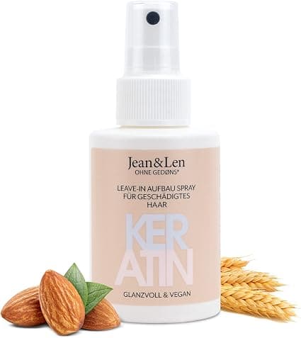 Jean & Len Rinseless Restructuring Spray for Damaged Hair, with Phytokeratin Elements and Plant Proteins, Restores Hair Shine, Parabens and Silicones, 100 ml - Image 1