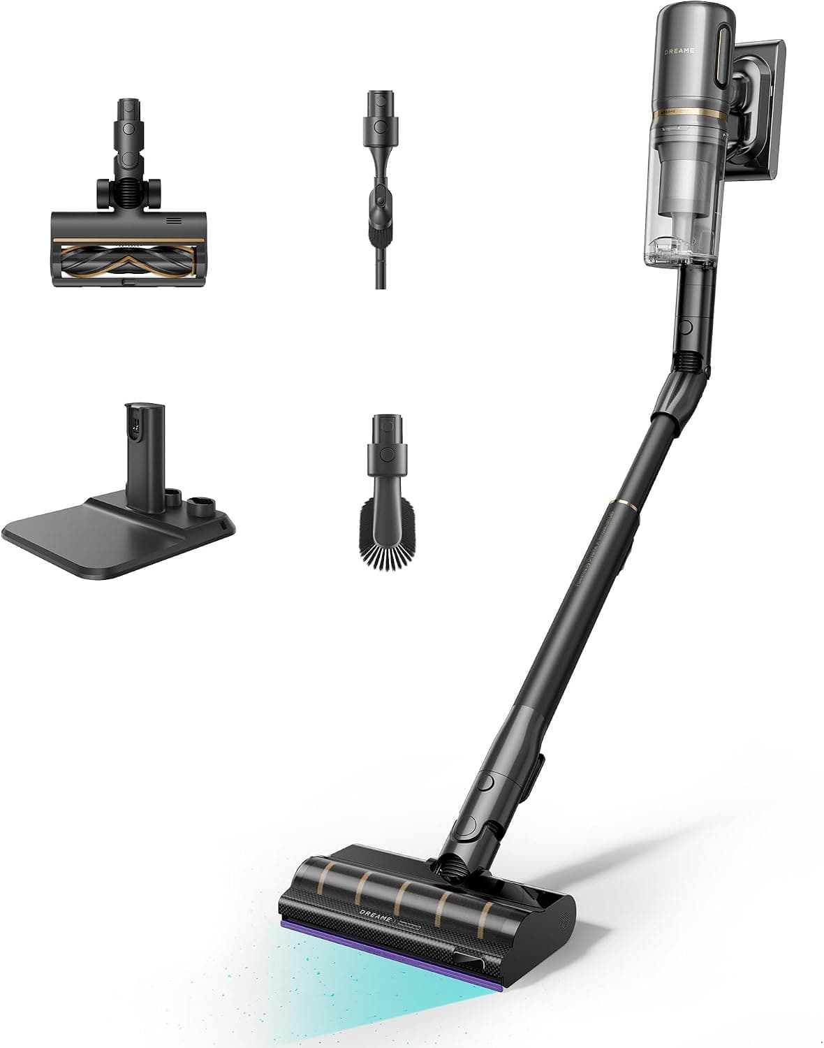 dreame V20 Pro-A Aspirateur Balais sans Fil, Nettoyage des Bords à 0 mm, des Sols Durs, des Tapis et des Poils, sans Nœuds, 24 000PA / 210 AW, Autonomie de 90 Min, Filtration à 99,99% - Image 1