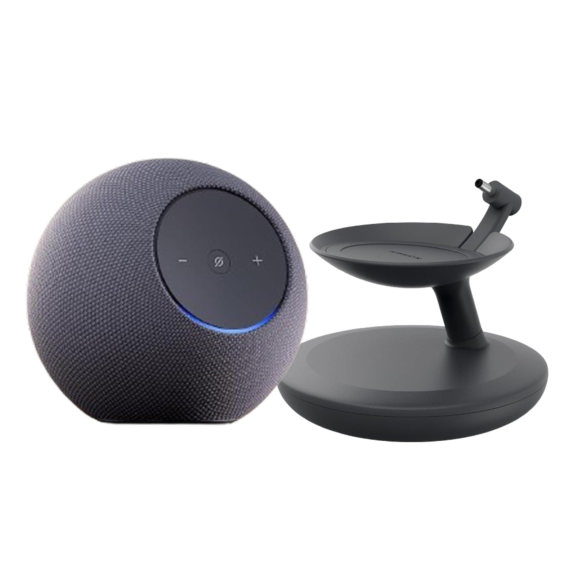 Amazon Echo Dot Max (newest gen), Alexa speaker with room-filling sound and built-in smart home hub + Brand new and “Made for Amazon”: Stand with USB-C charging ports for Echo Dot Max