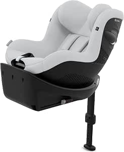 CYBEX Gold Sirona Gi i-Size Comfort Car Seat with Base, From 3 months to 4 years approx. (from birth with the Reducer), Max. 20 kg, 61-105 cm (from 40 cm with the Reducer), Fog Grey