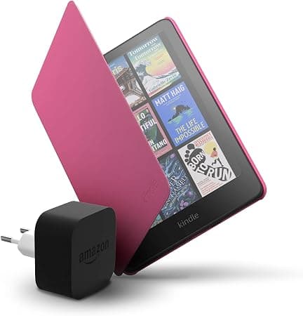 Amazon Kindle Colorsoft 16 GB + Amazon Rasberry Plant based Cover + Amazon Powerfast 9W Power Adapter - Image 1