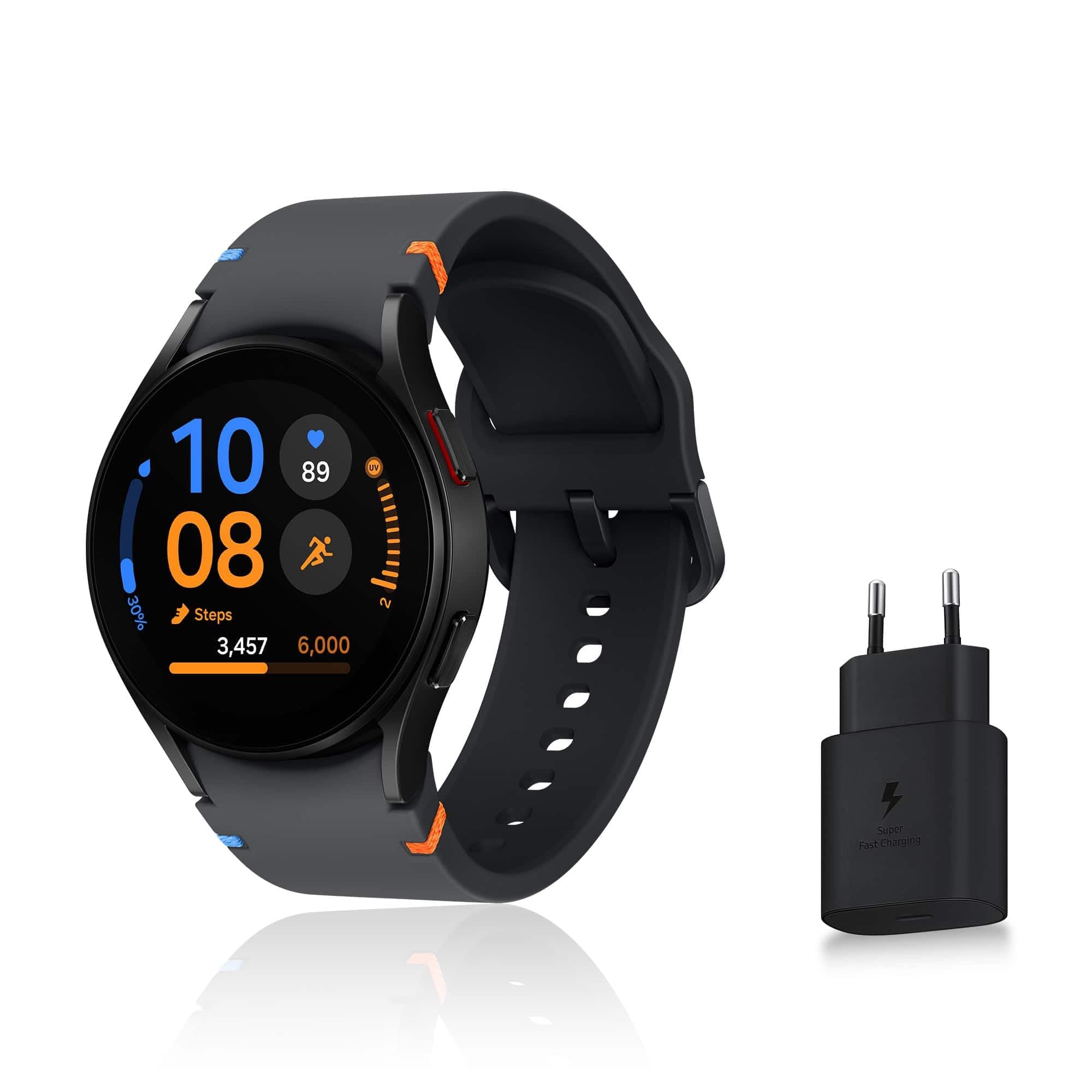 Samsung Galaxy Watch FE, Montre connectée, Suivi de la Santé, Suivi de Fitness, Bluetooth, 40mm, Noir, Chargeur Secteur Rapide Inclus, Version FR - Image 9