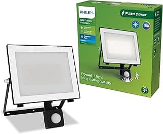 Philips Philips Lois Projecteur Extérieur avec Capteur, 50 W, 5000 K, Noir