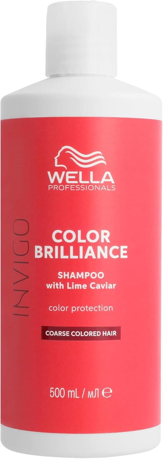 Wella Professionals INVIGO COLOR BRILLIANCE Shampoo - Maintains Radiance and Protection of Hair Colour - Shampoo for Coloured and Thick Hair 500ml - Image 1