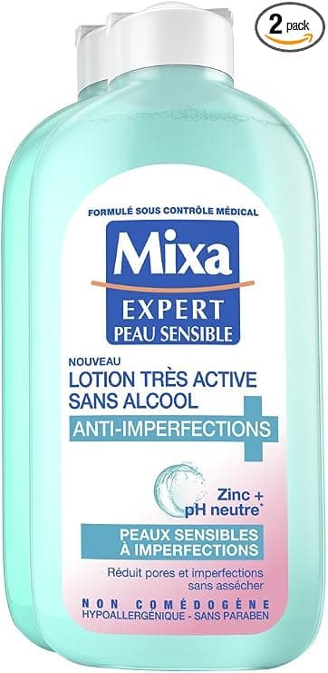 Mixa Expert Peau Sensible Lotion très active Sans Alcool Anti-Imperfections - Lot de 2 - Image 3