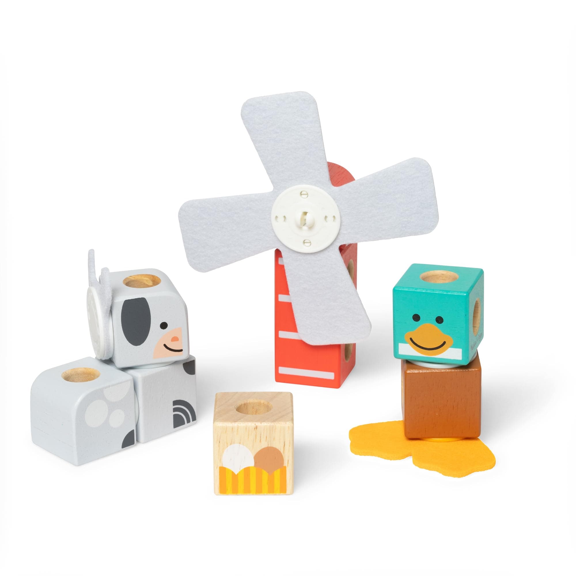 Melissa & Doug Blockables Farm Friends Interlocking Set of Building Blocks for Toddlers (16 Pieces) - FSC Certified - Image 1