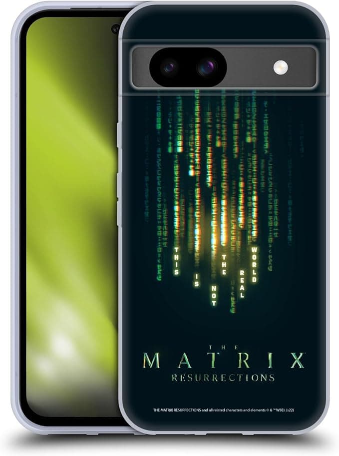 Google Head Case Designs sous Licence Officielle The Matrix Resurrections Ce n'est Pas Le Monde Réel Art Clé Coque en Gel [Qualité Militaire] Compatible avec Google Pixel 8a Et Compatible avec MagSafe