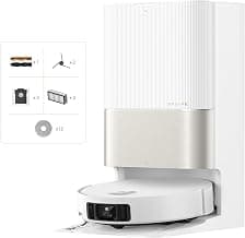DREAME X50 Ultra Complete Robot Aspirateur Avec Station, 20000 Pa, 6 cm d'Escalade, 89 mm Fin, Brosse Latérale Extensible Et Serpillière, Nettoyage À 80°C, Brosse Double et Brosses Latérales Amovibles