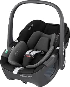 Maxi-Cosi Pebble 360 i-Size, Baby Car Seat, Newborn Car Seat 360, 0-15 Months (40-83cm), One-Hand Rotation, G-CELL Side Impact Protection, Essential Black
