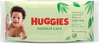 Huggies Natural Care - Paquet de 56 lingettes, L'emballage peut varier