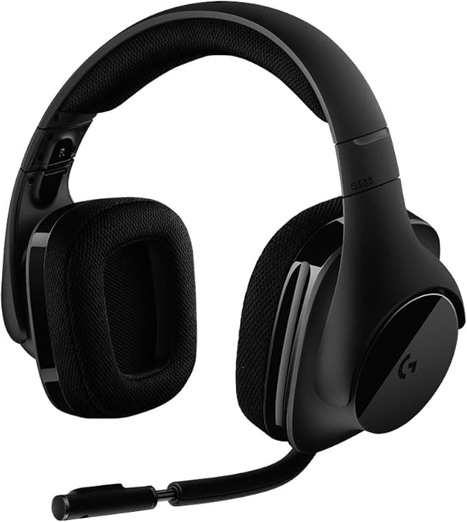 Logitech G 533 Wireless Gaming Headphones, 7.1 DTS Surround Sound, Pro-G 40 mm Transducers, Anti-Parasite Microphone, 2.4 GHz Wireless, Ultra-Light Weight, 15 Hour Battery, PC/Mac