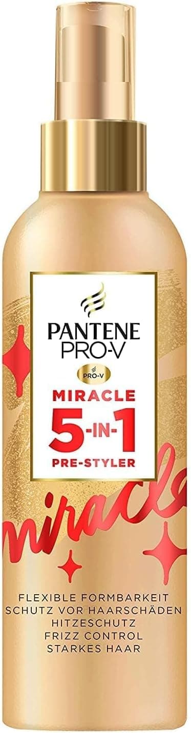 Pantene Pro-V Pre-Styler Lave-In Spray Miracle 5 in 1 200ml with Heat Protection, Flexible Malleability, Frizz Control, Hair Care - Image 1