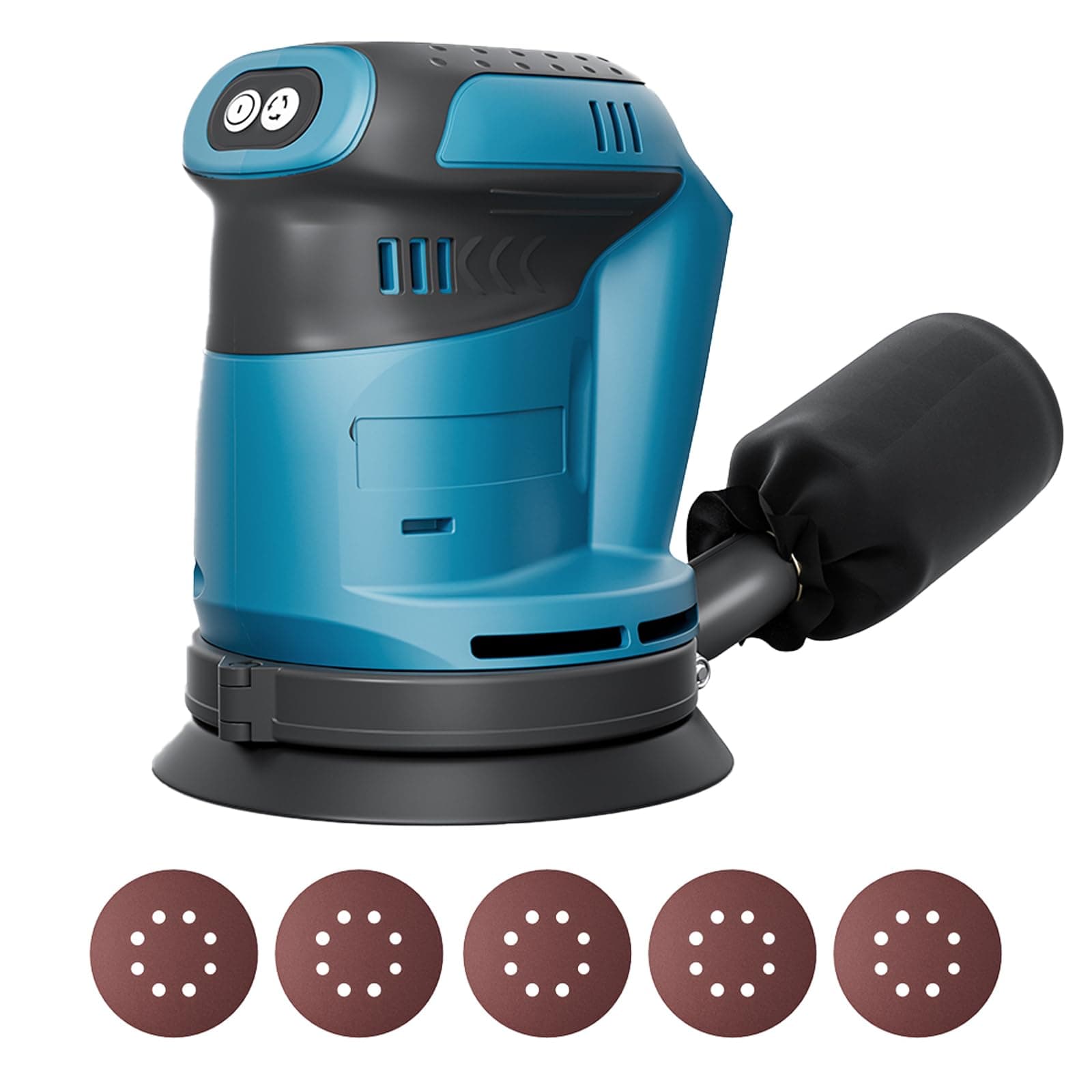 Makita Cordless Random Orbital Sander Compatible with Makita 18V Battery, Cordless Electric Sander for Woodworking, Metalworking, Paint Stripping, Drill Removal