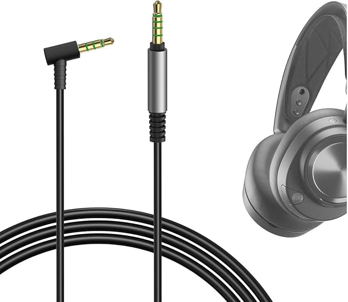 Geekria Audio Cable Compatible with SteelSeries Arctis Nova Pro Wireless X, 7P Wireless, 7X Wireless, 1P, 1X, 1 Cable, 3.5mm, 5-Pole Aux Stereo Cord Replacement (1.2m) - Image 1
