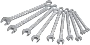 HAZET Combination Spanner Set 600SPC/10 I 10 Tools, Output: External Double Hexagon, Spanner Opening: 8-19 mm, Slim Combination Spanner Body with Extra-Stable Double T-Profile'