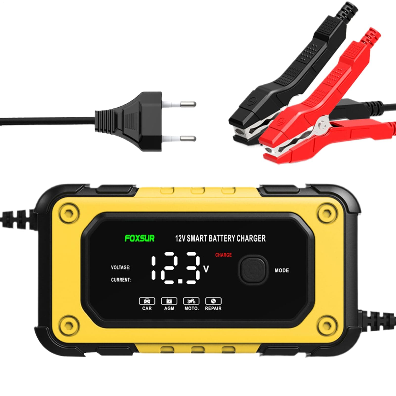 Mobil Portable Battery Jump Starter - Portable Battery Booster with LCD Display - Powerful 12V Equipment for Automobiles Trucks and Road Emergency