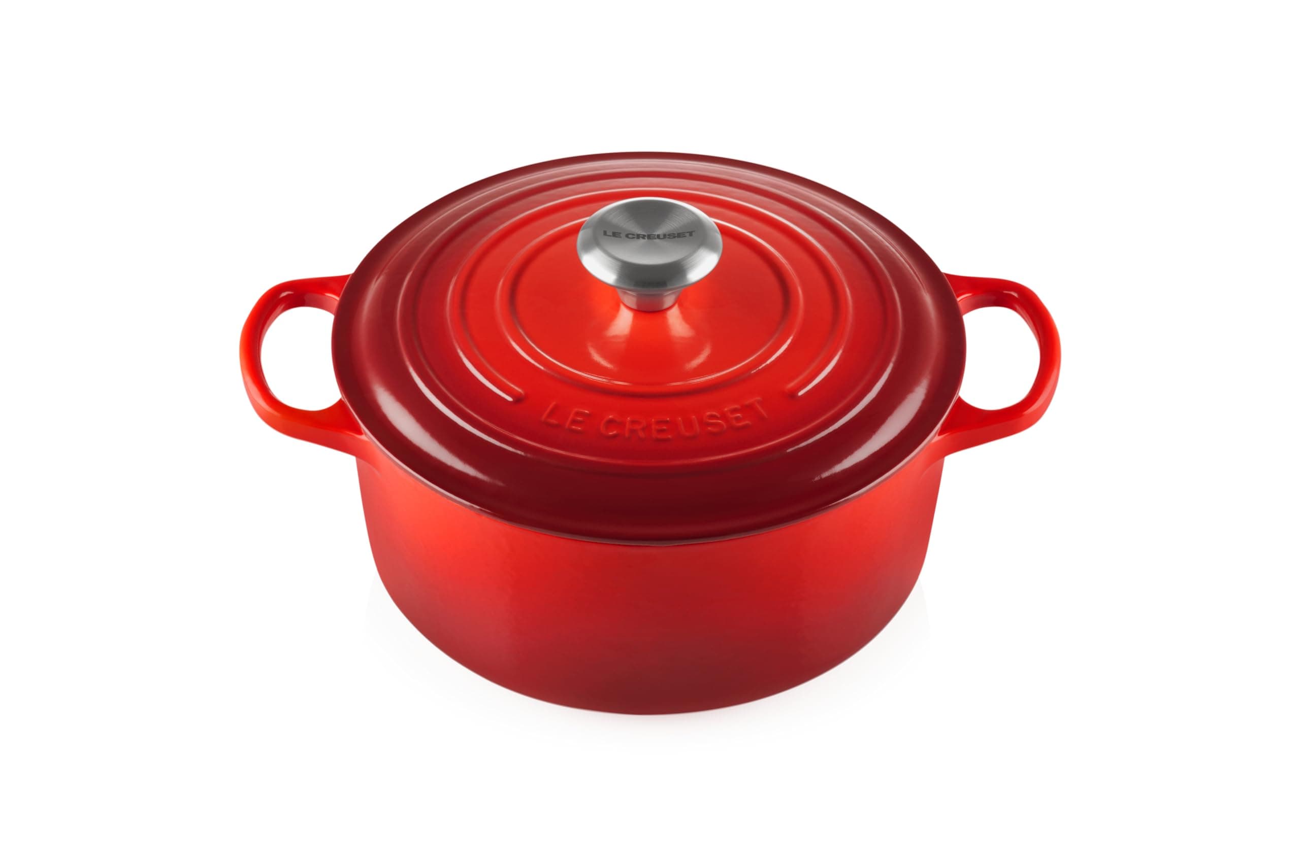 Le Creuset Le Creuset Signature Enamelled Cast Iron Casserole with Lid, 24 cm, Round, 4.2 L, 4.3 kg, Cherry, 21177240602430