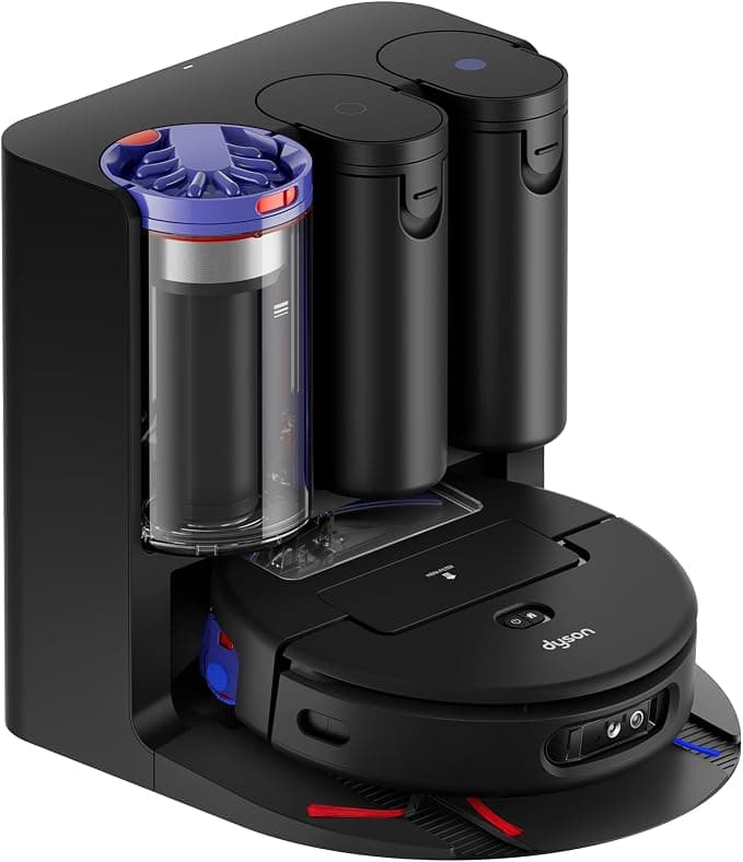 Dyson Spot+Scrub AI, Wet and Dry Robot Vacuum Cleaner, Self Cleaning Wet Roller, 4× Carpet Suction Power, Auto Emptying, AI Stain Removal (Black/Blue) - Image 1