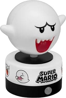 Paladone Super Mario Veilleuse Boo avec détecteur de mouvement et veilleuse sous licence officielle Nintendo, avec alarme de sécurité pour chambre d'enfant, adolescent, maison, cadeau