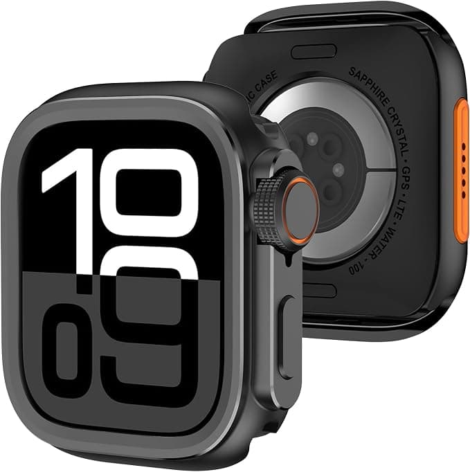 Metal Case Compatible with Apple Watch 10 46 mm, 2 in 1 Full Coverage, Anti-Scratch, Protective Case for Apple Watch Series 11/10 46 mm [Without Screen Protector]