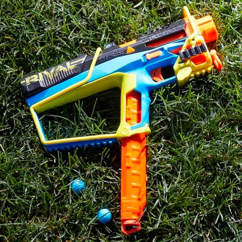 Nerf Rival Mirage XXIV-800 Blaster Pistol, 10 Nerf Rival Balls, 2 Charging Ways, 8 Removable Round Chargers, Pump Priming, Gift for Teens - Image 8